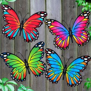 Metal Butterfly Wall Decor, 4pcs Butterflies Wall Art Hanging Sculptures For🦑